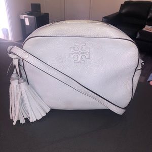 Tory Burch Thea Pebbled Leather CrossbodyTasselBag